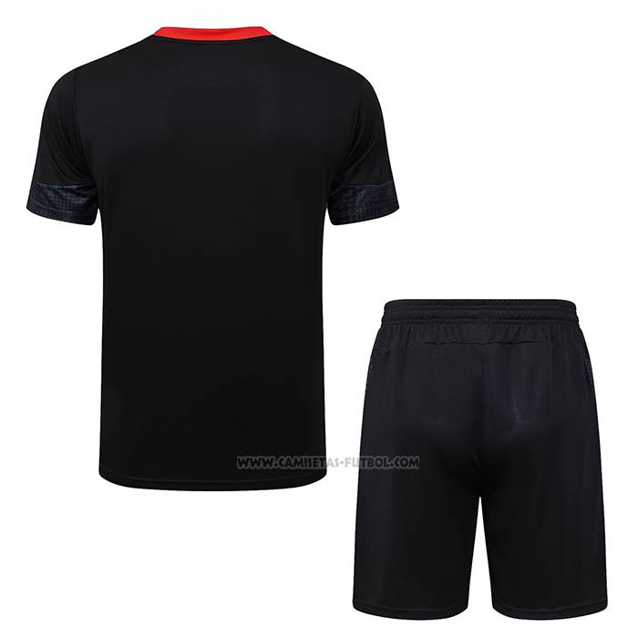 Chandal del AC Milan Manga Corta 2025-2026 Negro - Pantalon Corto